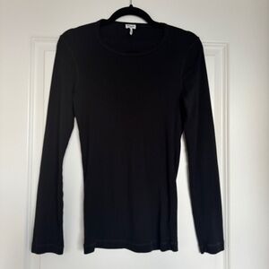 SPLENDID Women’s Classic Long Sleeve Crew Neck Tee Pima Cotton Modal Large EUC